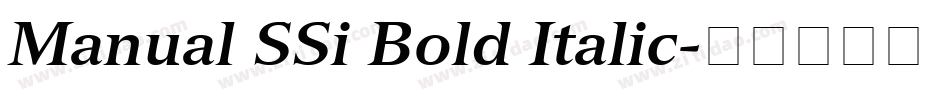 Manual SSi Bold Italic字体转换